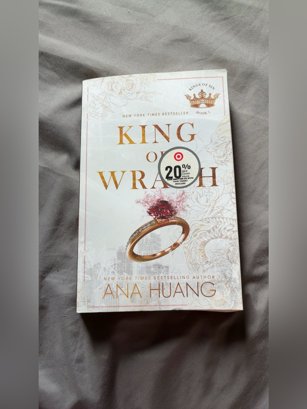 King of Wrath by Ana Huang - White & Gold Paperback